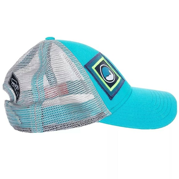 Big Truck Brand Snapback Hat Adjustable One Size Teal Mesh Cap Embroidered Patch - Picture 4 of 8